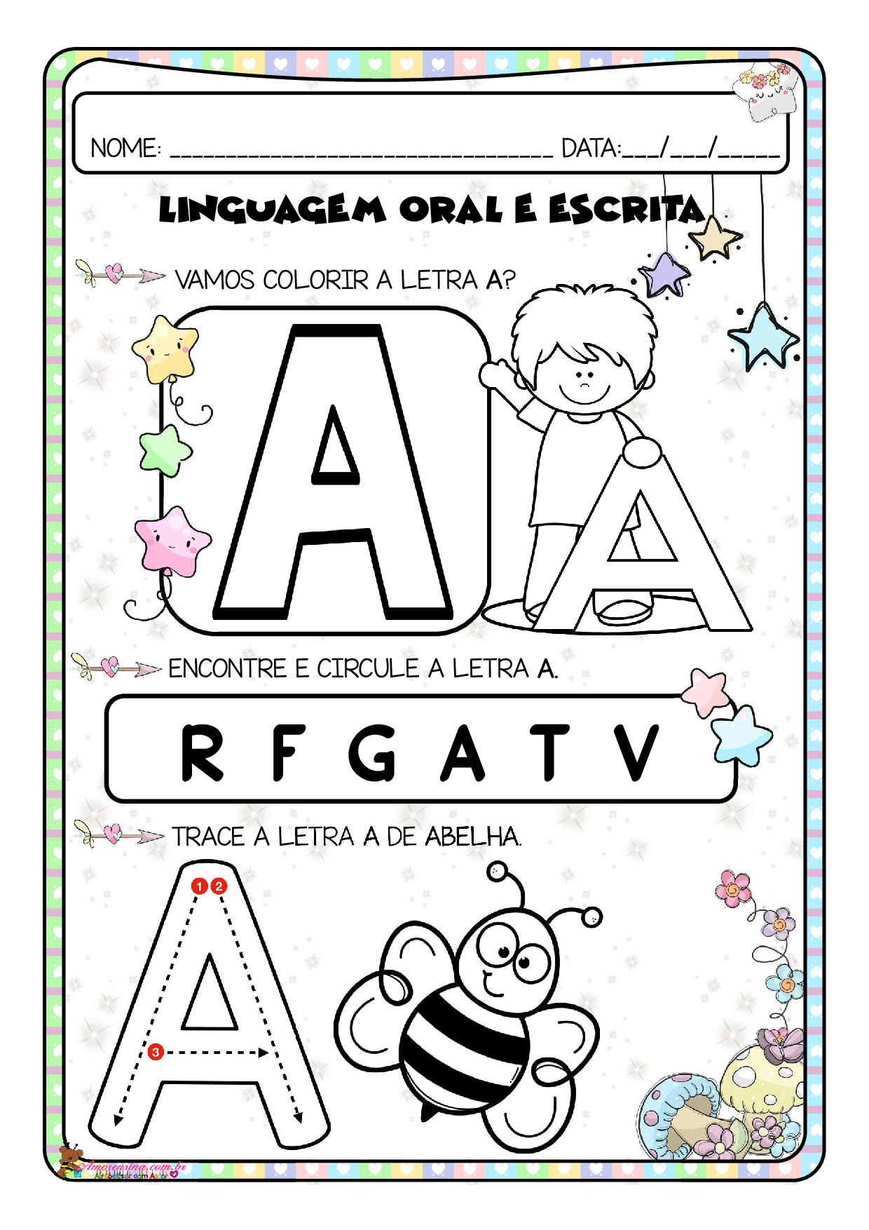 Atividades com Alfabeto - Educação Infantil