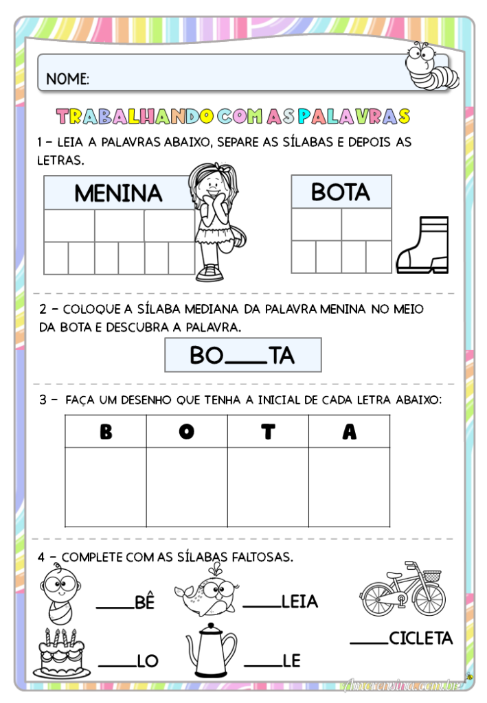 Pequenos Textos Com InterpretaÇÃo Para Alfabetizar 1º 2º Ano